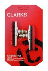 Klocki hamulcowe CLARK'S Mtb v-brake 70mm wkładki 2x czarne + czerwone