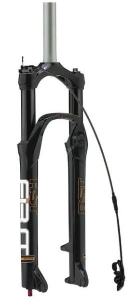 Amortyzator RST FIRST AIR 26 TRL 100mm, 28,6x260x0, czarny, Disc, oś 9mm Opis produktu