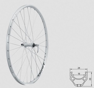 Koło przednie Kellys KLS DRAFT F, 28/29", silver