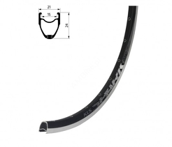 Obręcz Kellys KLS SPARK 017 szlifowana, 32H, 1 Nit, FV, 28" black