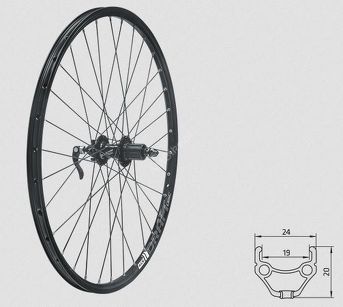 Koło tylne Kellys KLS DRAFT R DSC, 27,5", black