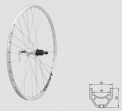 Koło Tylne  Kellys KLS DRAFT R, 26", silver