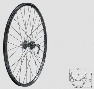 Koło przednie Kellys KLS DRAFT DSC F, 28/29", black