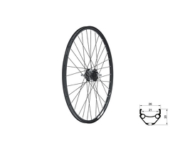 Koło przednie Kellys DRAFT Dynamo DSC, 28/29", black