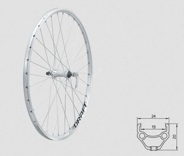 Koło przednie  Kellys KLS DRAFT F, 26", silver