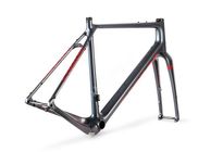 Rama gravel Freak Carbon v.1 szaro-czerwona (rama, widelec, stery), 142x12mm; 100x12mm - 3