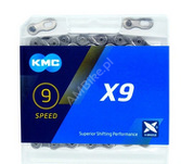 Łańcuch KMC X9 Dark Silver/Dark Silver 9-rzędowy - 2