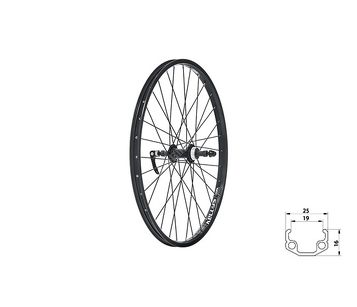 Koło tył Kellys KLS Wasper Freewheel  V-brake R, 24", black