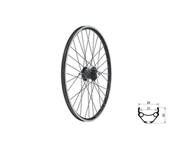 Koło przednie Kellys KLS DRAFT Dynamo V-brake, 26", black