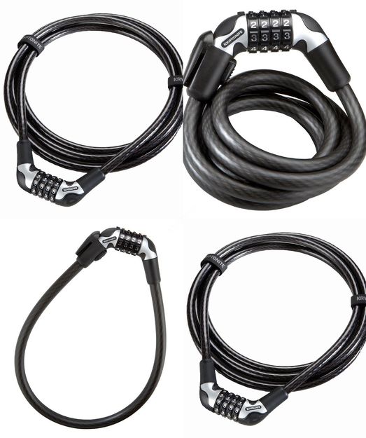 Linka na szyfr Kryptonite Kryptoflex Combo Cables - różne rodzaje