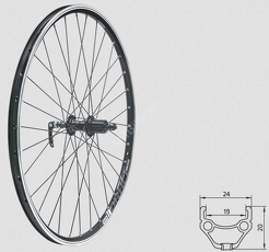 Koło tylne Kellys KLS DRAFT R, 28/29", black