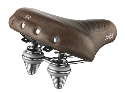 Siodło SELLEROYAL PREMIUM RELAXED 90st. DRIFTER PLUS BROWN unisex żelowe + sprężyny