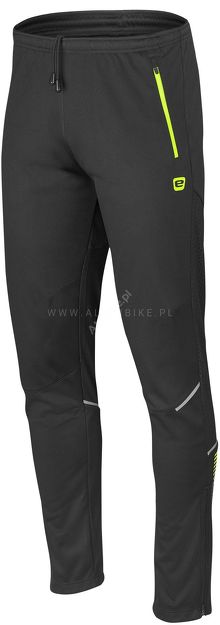 Męskie spodnie rowerowe Etape Dolomite WS zimowe z membraną - czarno - zielone
